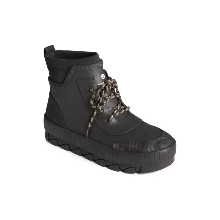 Sperry Torrent Rubber Lace Up Boot Black Women Boots