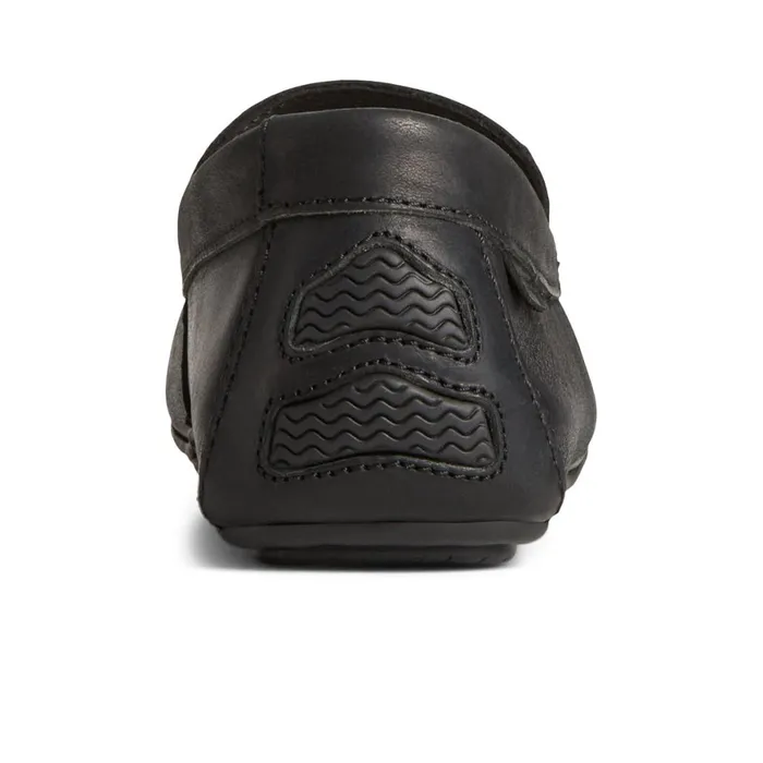 Sperry Wave Venetian Driver Black Men Loafers and Oxfords