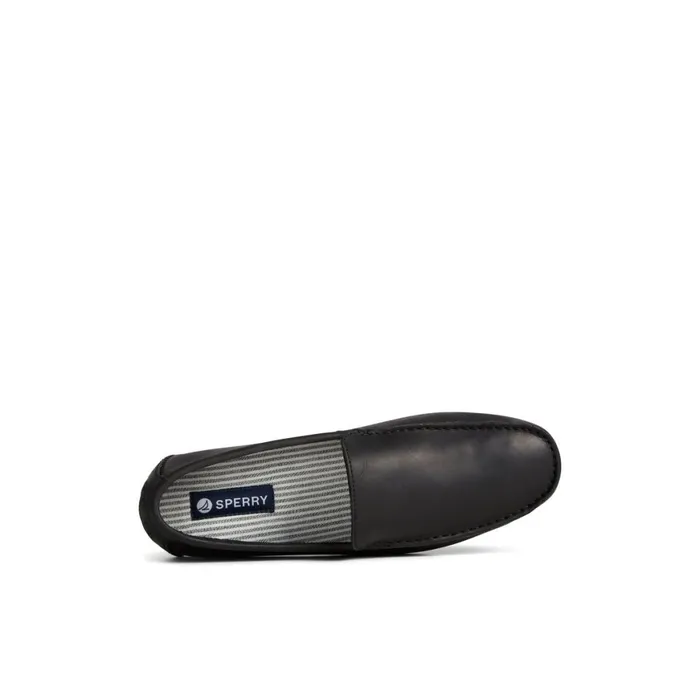 Sperry Wave Venetian Driver Black Men Loafers and Oxfords