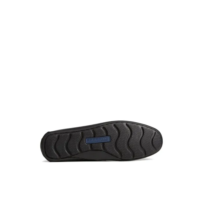 Sperry Wave Venetian Driver Black Men Loafers and Oxfords