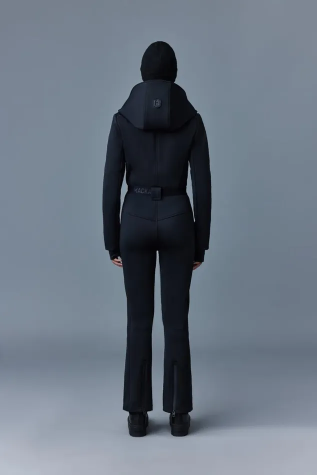 Suits Women Mackage ELLE Agile360 Down Ski Suit With Removable Hood Black