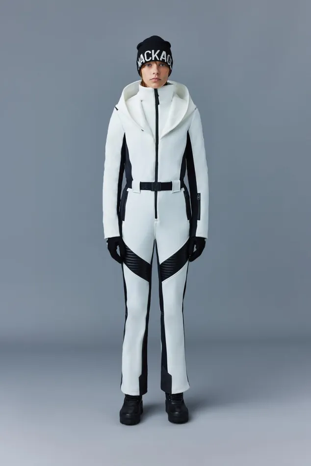 Suits Women Mackage ELLE Agile360 Down Ski Suit With Removable Hood Black