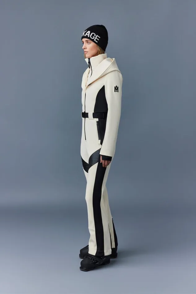 Suits Women Mackage ELLE Agile360 Down Ski Suit With Removable Hood Black