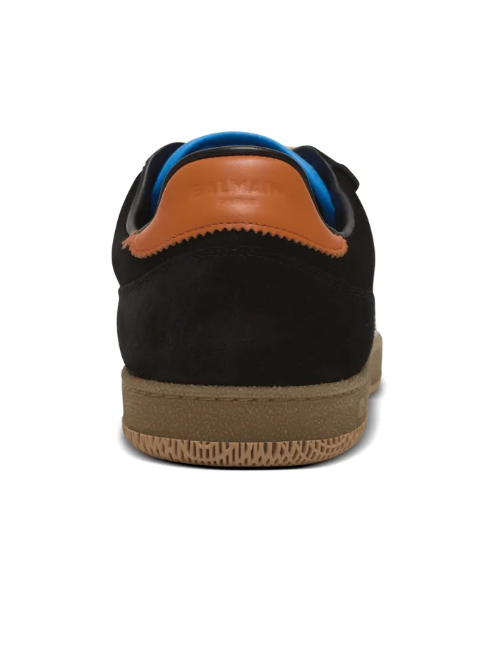 Swan Sneakers In Calfskin And Suede Multicolor Men Balmain Sneakers