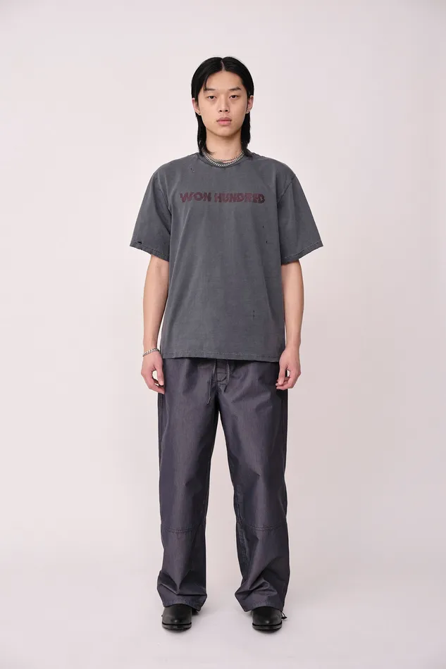 Tshirts and Tops Wonhundred Men LA STAGGERED 8211 Washed Black