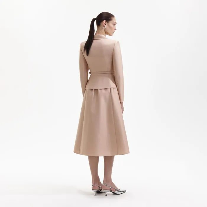 Tailored Taffeta Midi Dress Women Self Portrait Dresses