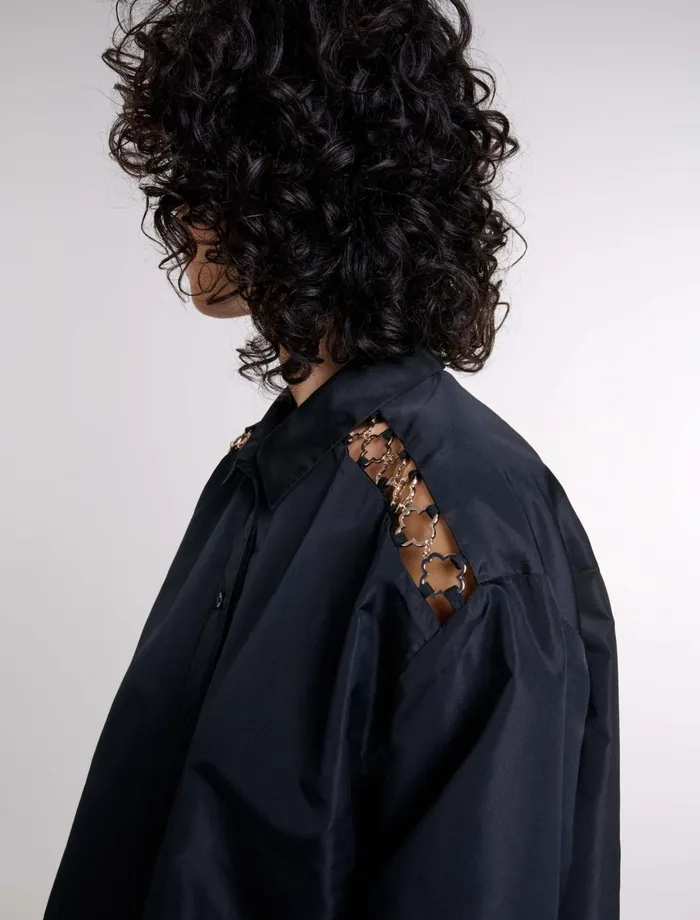 Tops and Shirts Women Maje Openwork Shirt Black