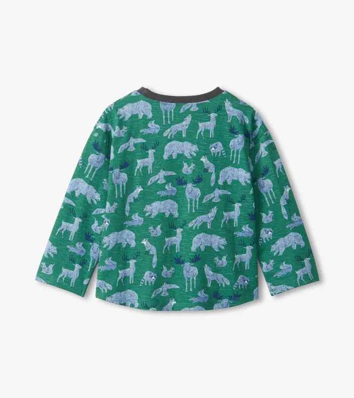 Tops Baby and Toddler Hatley Forest Animals Long Sleeve TShirt