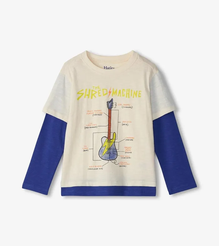 Tops Boys Hatley Boys Guitar Fooler Long Sleeve TShirt