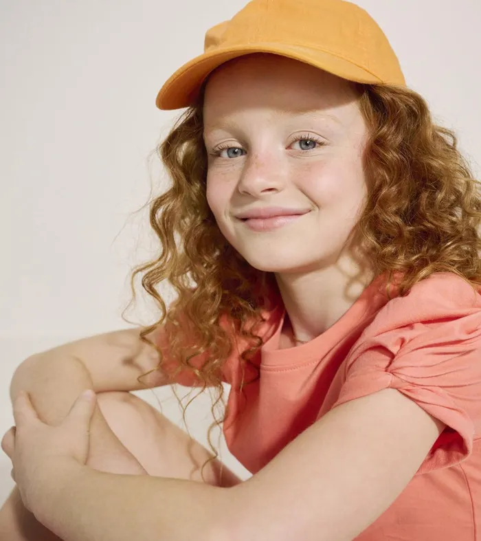 Tops Girls Hatley Girls Coral Twisted Sleeve Tee