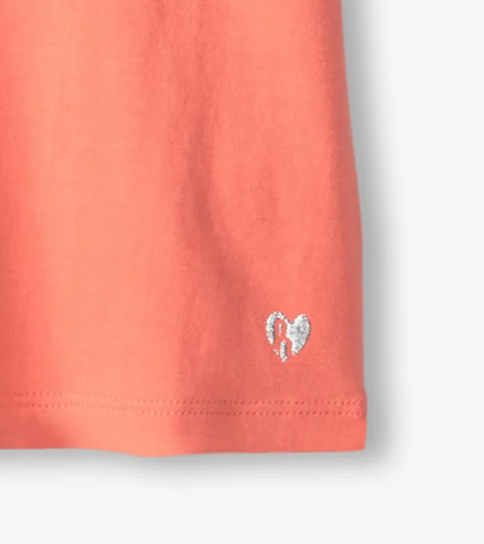 Tops Girls Hatley Girls Coral Twisted Sleeve Tee