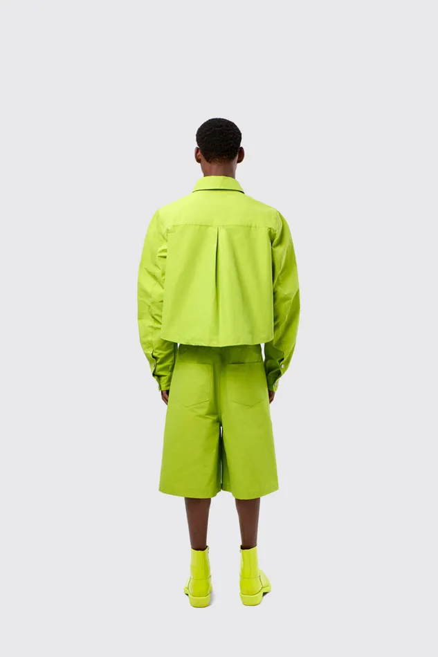 Tops Men Camper Tech Shirt Green CottonNylon Shirt Tops Men Camper Tech Shirt Green CottonNylon Shirt