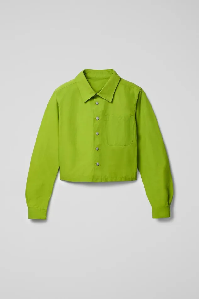 Tops Men Camper Tech Shirt Green CottonNylon Shirt Tops Men Camper Tech Shirt Green CottonNylon Shirt