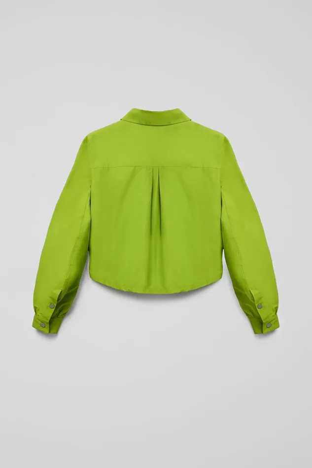 Tops Men Camper Tech Shirt Green CottonNylon Shirt Tops Men Camper Tech Shirt Green CottonNylon Shirt