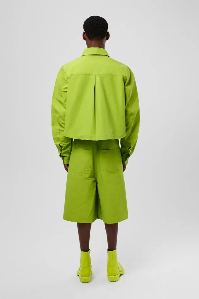 Tops Men Camper Tech Shirt Green CottonNylon Shirt Tops Men Camper Tech Shirt Green CottonNylon Shirt