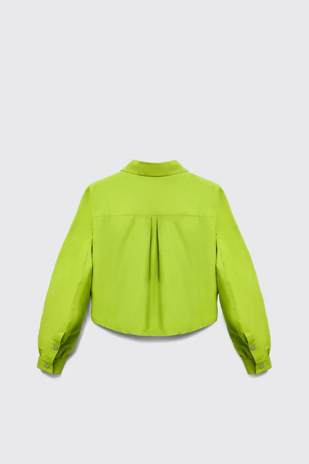 Tops Men Camper Tech Shirt Green CottonNylon Shirt Tops Men Camper Tech Shirt Green CottonNylon Shirt