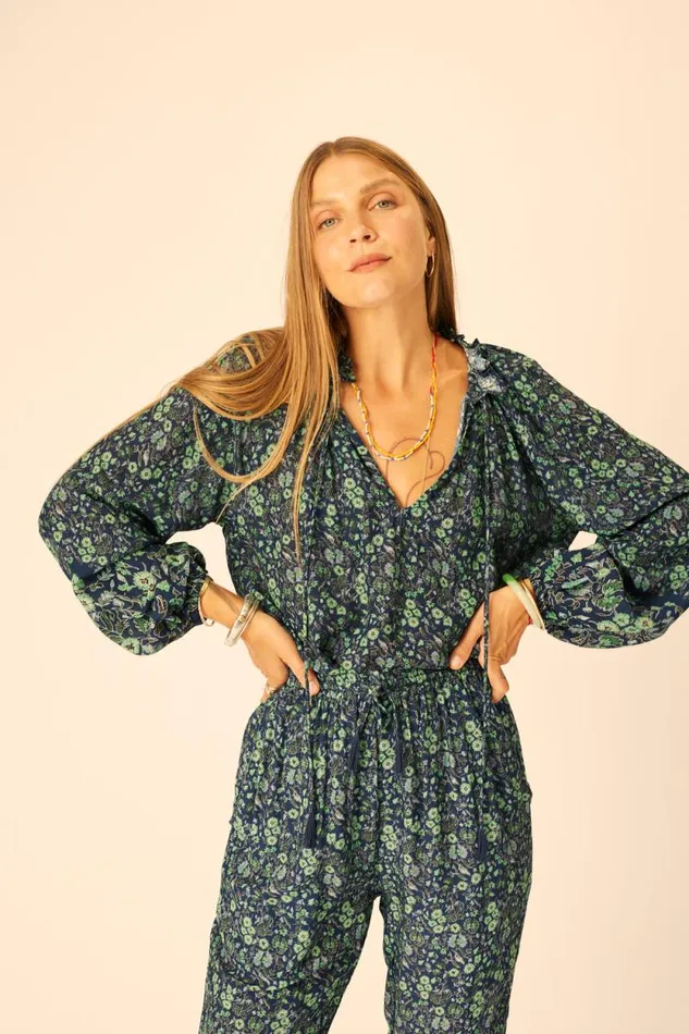 Tops Shop Natalie Martin PENNY BLOUSE Petite Fleur Marine