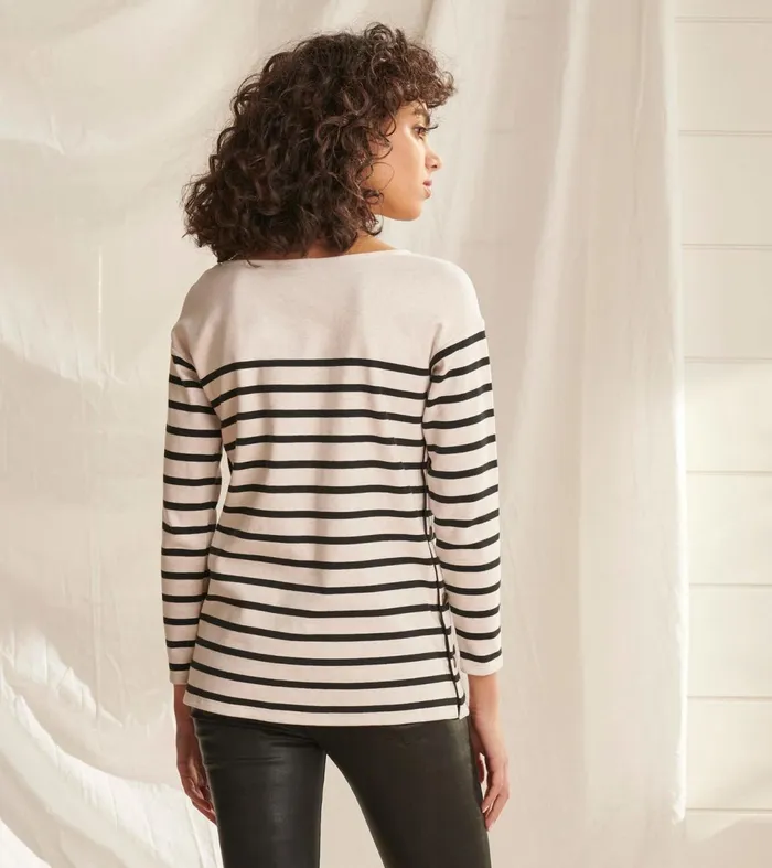 Tops Women Hatley Ali Breton Top 8211 Cream Melange Stripes