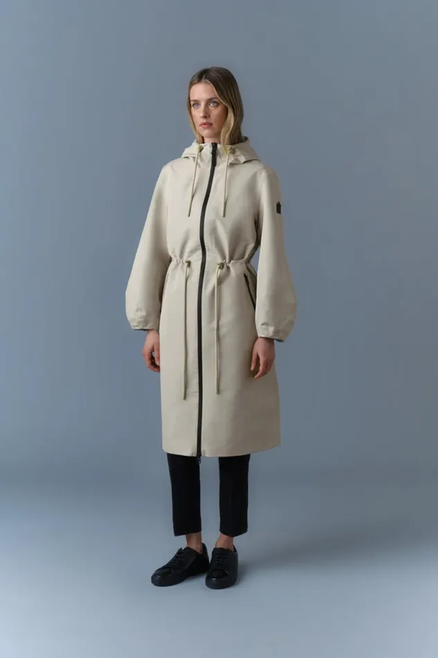 Trenches and Raincoats Women Mackage MEKELLE Long Recycled Technical Rain Coat Trenchcelestial Blue