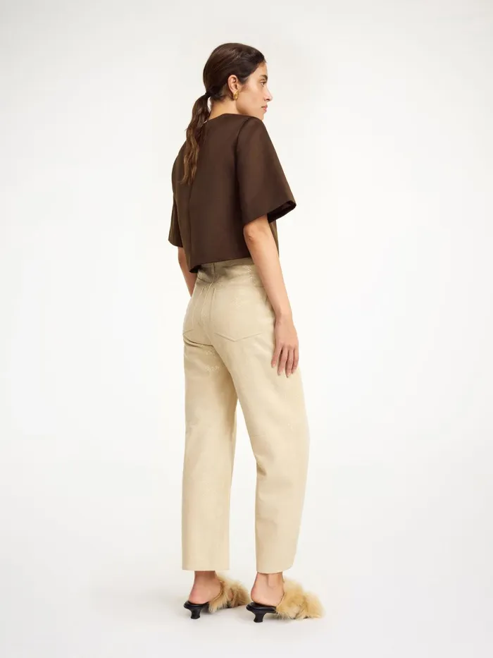 Trousers Women By Malene Birger Cailys Leather Trousers Nomad