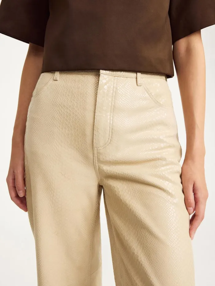 Trousers Women By Malene Birger Cailys Leather Trousers Nomad