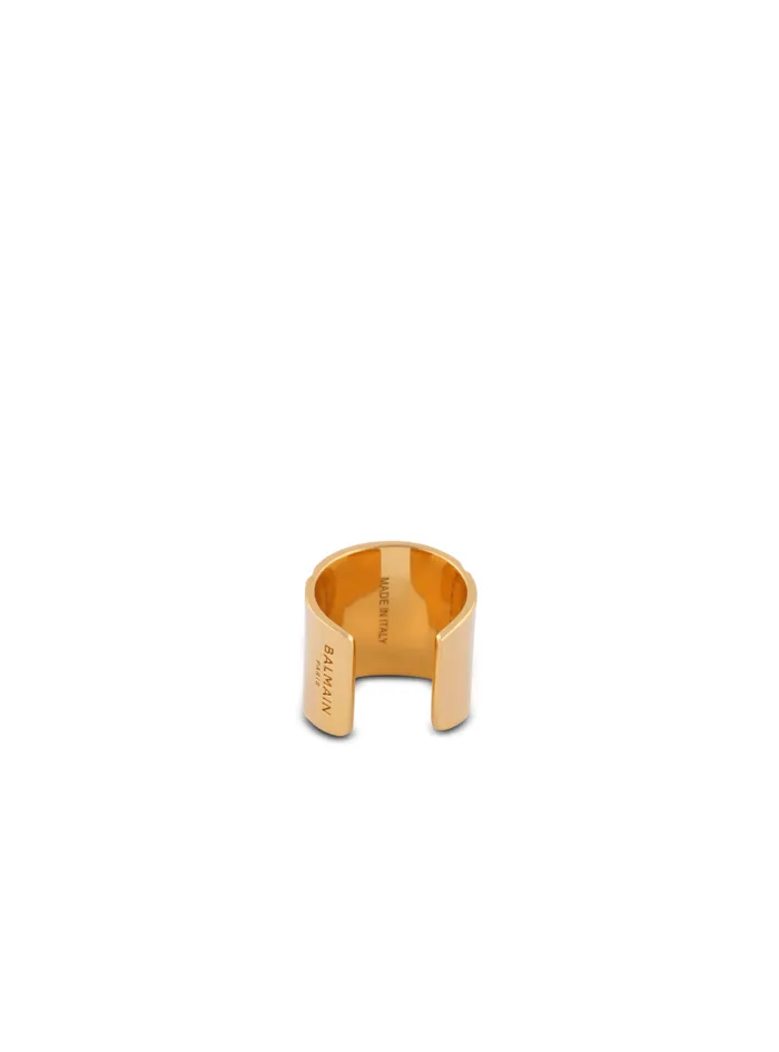 Tubular PB Ring Gold Men Balmain Fashion Jewelry