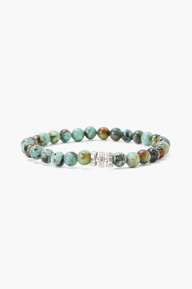 Turquoise and Etched Silver Bracelet Set Women Chan Luu Bracelets