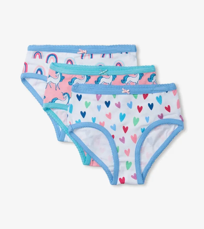 Underwear Girls Hatley Pretty Patterns Girls Brief Underwear 3 Pack