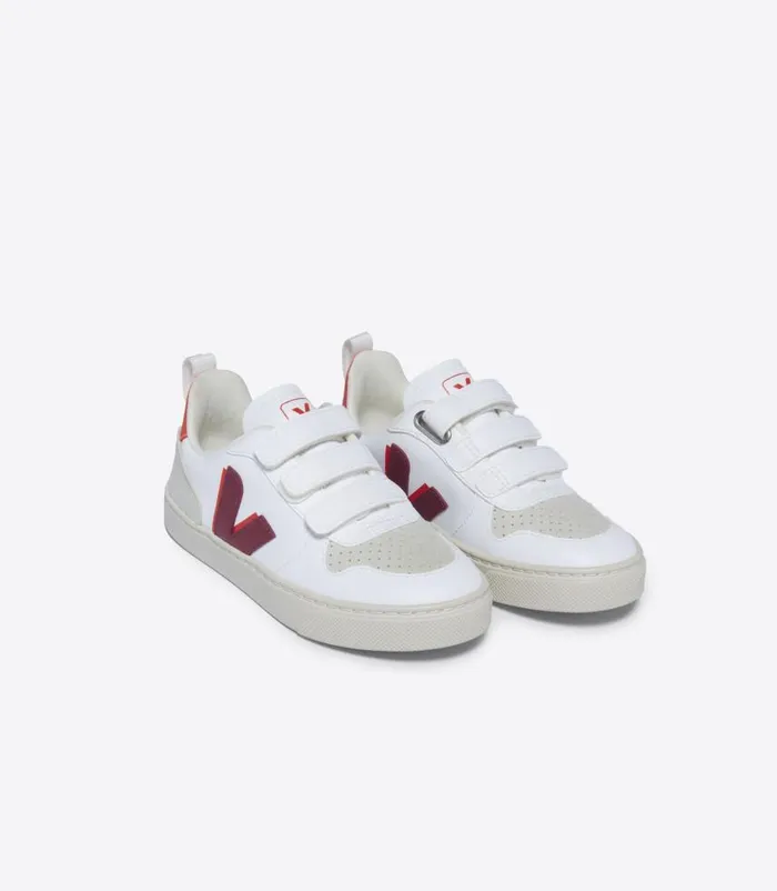 VEJA V10 Kids V10 CWL WHITE MARSALA ORANGE FLUO
