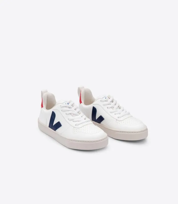 VEJA V10 Kids V10 LACES CWL WHITE COBALT PEKIN