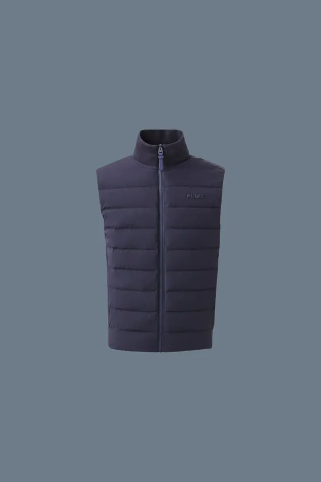 Vests Men Mackage JACOB Rib Knit Light Down Vest Black Vests Men Mackage JACOB Rib Knit Light Down Vest Black