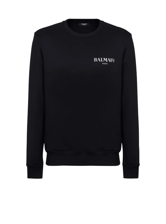 Vintage Sweatshirt Black Men Balmain Sweatshirts