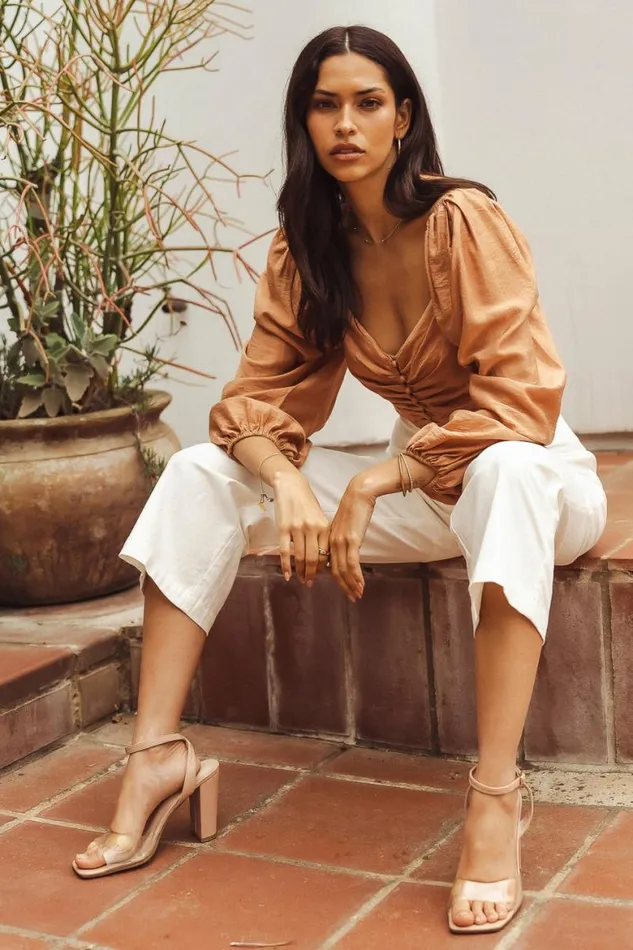Wendy Crop Top Peach Women Bohme Tops