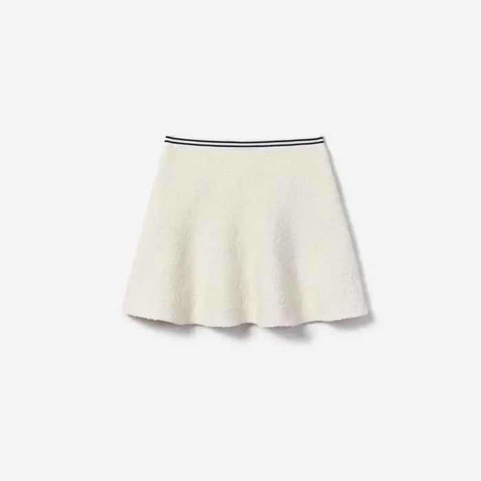 White Jacquard Knit Skirt Kids Self Portrait Knitwear White Jacquard Knit Skirt Kids Self Portrait Knitwear