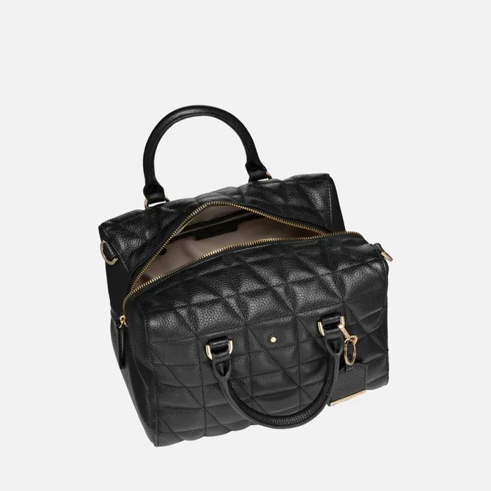 Woman Geox Bags SAFFIRIA WOMAN Black Handbag Black