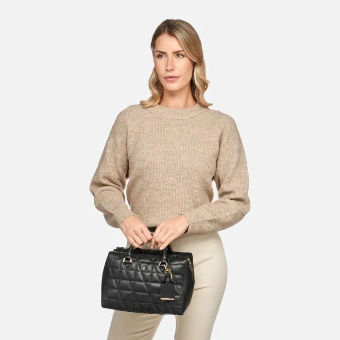 Woman Geox Bags SAFFIRIA WOMAN Black Handbag Black