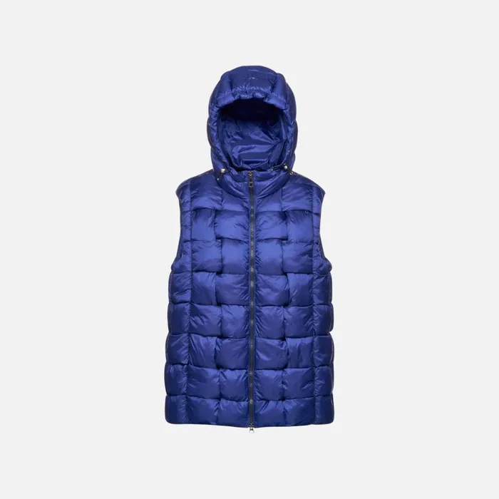 Woman Geox Jackets DIAMOND WOMAN Sodalite Blue Sleeveless Sodalite Blue