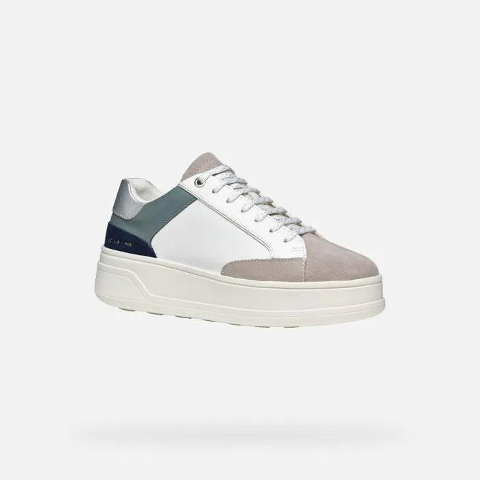 Woman Geox Sneakers SPHERICA ECUB2 WOMAN WhiteRock Low Top Sneakers Whiterock