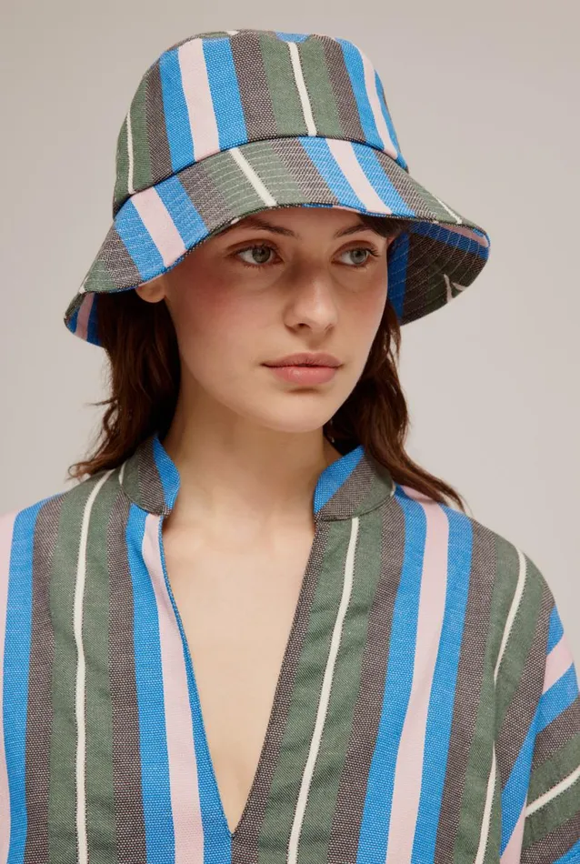 WomanMan Venroy Accessories Woven Stripe Bucket Hat