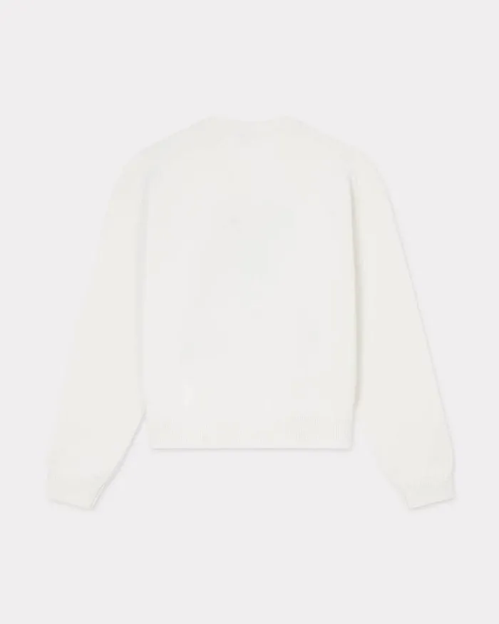 Women 039Boke Flower039 Jumper In Wool Off White Kenzo Sweaters And Cardigans