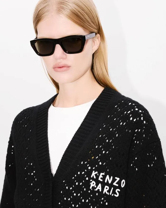 Women 039Lunar New Year039 Embroidered Wool Cardigan Black Kenzo Sweaters And Cardigans