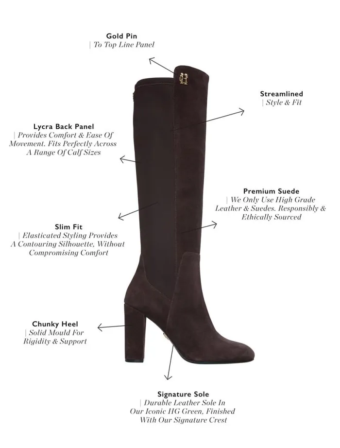 Women Albany Heeled Boot Chocolate Suede Holland Cooper Boots Women Albany Heeled Boot Chocolate Suede Holland Cooper Boots