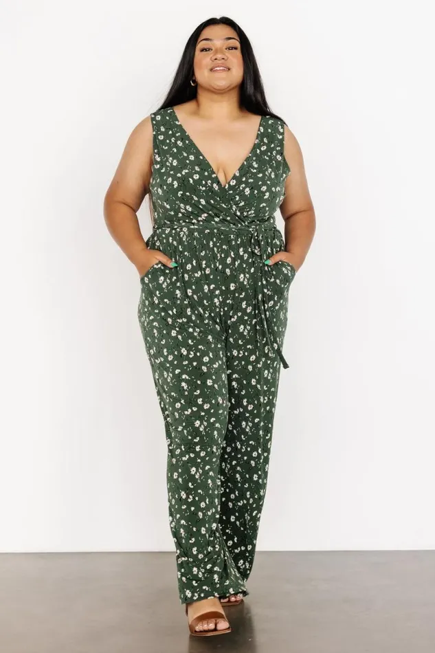Women Ashlyn Jumpsuit Green Floral Baltic Born Jumpsuits and Rompers Women Ashlyn Jumpsuit Green Floral Baltic Born Jumpsuits and Rompers