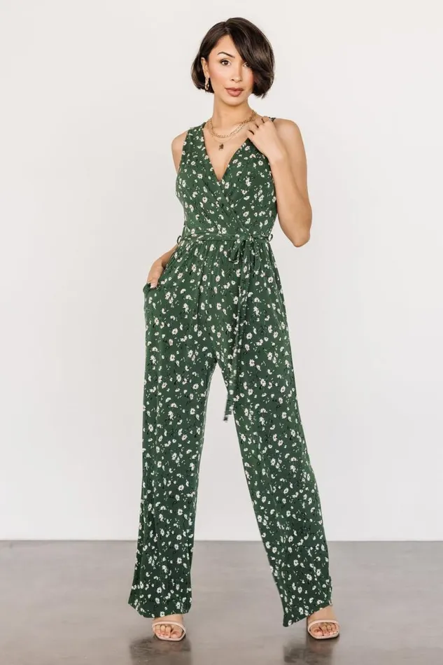 Women Ashlyn Jumpsuit Green Floral Baltic Born Jumpsuits and Rompers Women Ashlyn Jumpsuit Green Floral Baltic Born Jumpsuits and Rompers