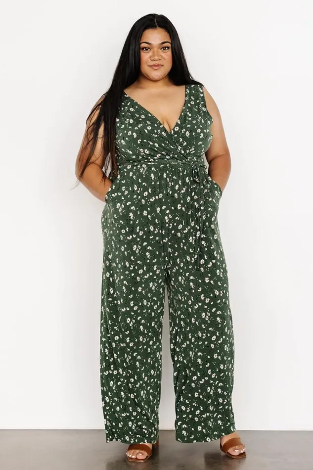 Women Ashlyn Jumpsuit Green Floral Baltic Born Jumpsuits and Rompers Women Ashlyn Jumpsuit Green Floral Baltic Born Jumpsuits and Rompers