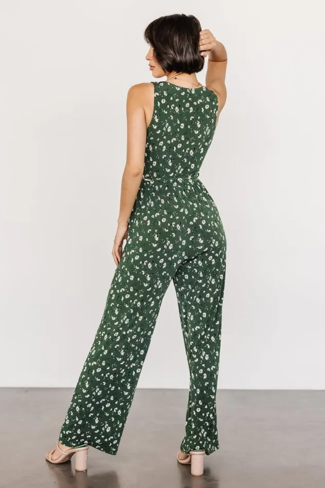 Women Ashlyn Jumpsuit Green Floral Baltic Born Jumpsuits and Rompers Women Ashlyn Jumpsuit Green Floral Baltic Born Jumpsuits and Rompers