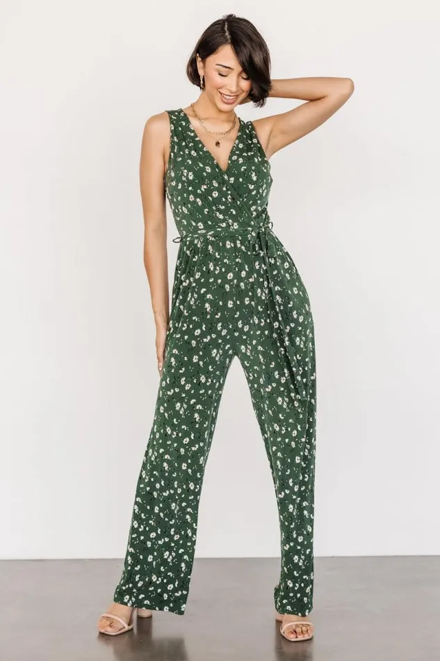 Women Ashlyn Jumpsuit Green Floral Baltic Born Jumpsuits and Rompers Women Ashlyn Jumpsuit Green Floral Baltic Born Jumpsuits and Rompers