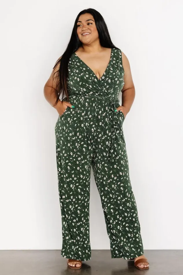 Women Ashlyn Jumpsuit Green Floral Baltic Born Jumpsuits and Rompers Women Ashlyn Jumpsuit Green Floral Baltic Born Jumpsuits and Rompers
