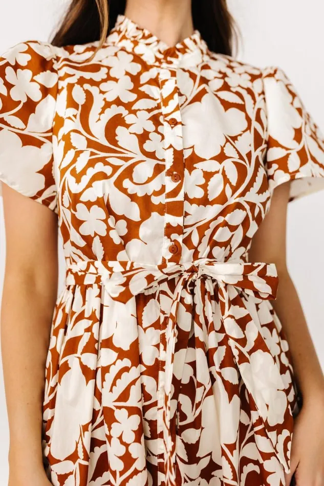 Women Aurelia Button Down Midi Dress Cream Camel Baltic Born Midi Dresses