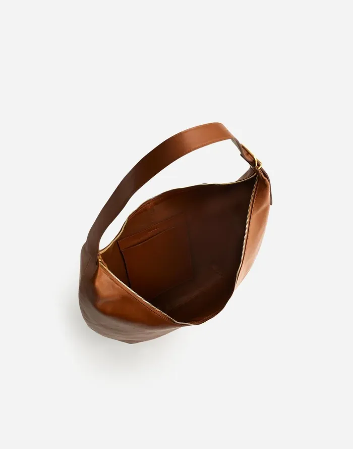 Women Bags Madewell The Essential Curve Shoulder Bag Hazelnut